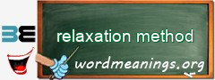 WordMeaning blackboard for relaxation method